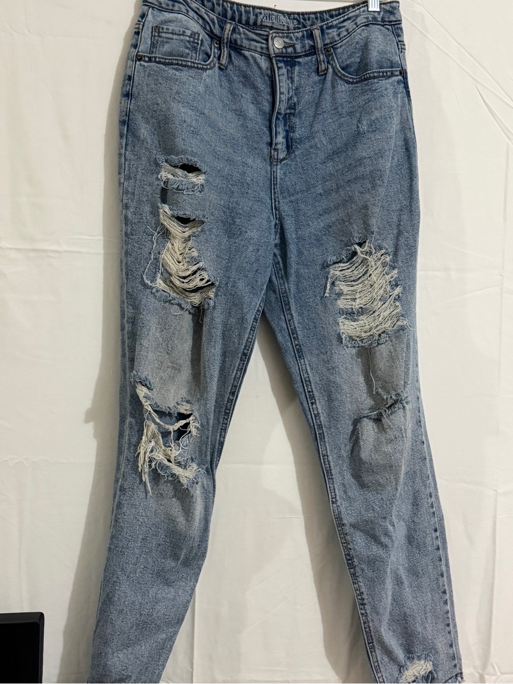 wild fable Light Blue Distressed Boyfriend Jeans
